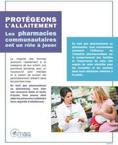 Protégeons l’allaitement : les pharmacies communautaires ont un rôle à jouer